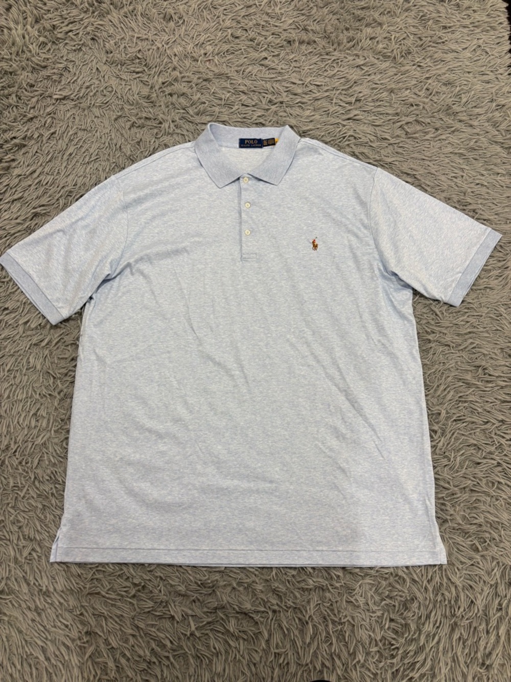 Polo Ralph Lauren Mens Blue Short Sleeve Shirt Size 2XLT Golf Performance Preppy